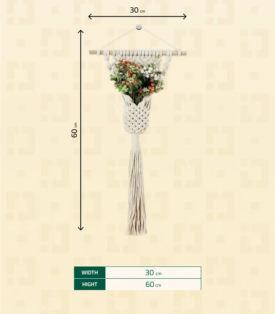 Macrame Plant Hangers -SIZE-IBT3060BSMMW000118