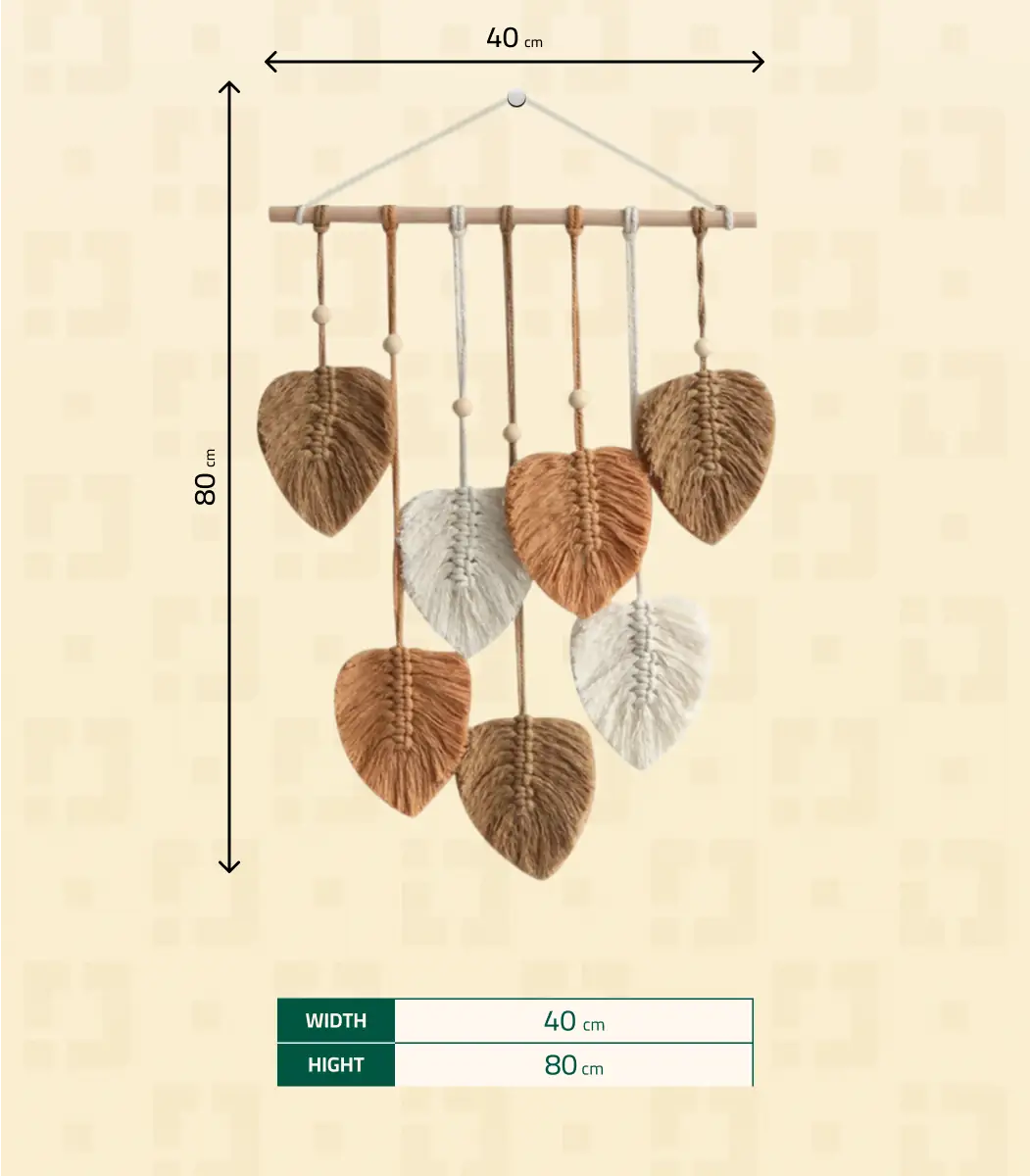 Macrame Wall Hanging Leaves-SIZE-IBT4080OSMMW000039