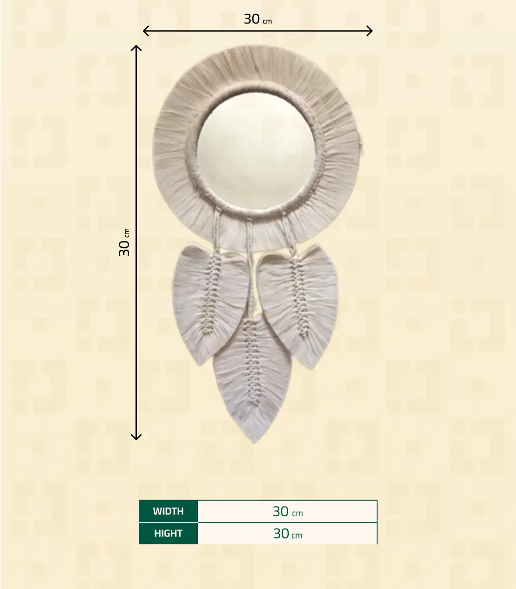 Macrame Wall Mirror -SIZE-IBT3030OSMMW000107