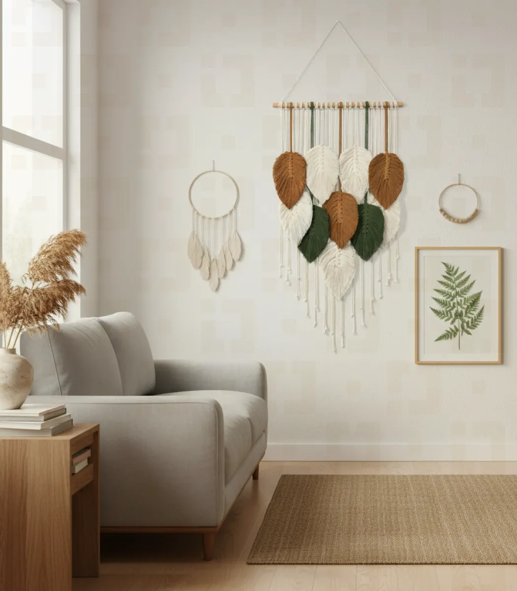 Macrame wall hanging Leaves-03-IBT4075WSMMW000009