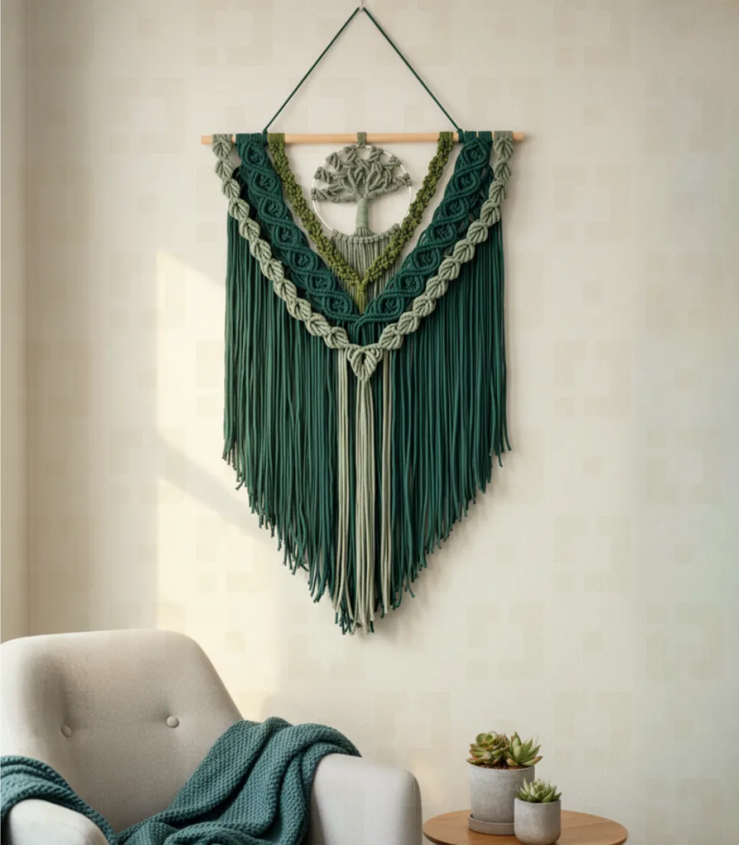 ديكورات حائط مكرمية