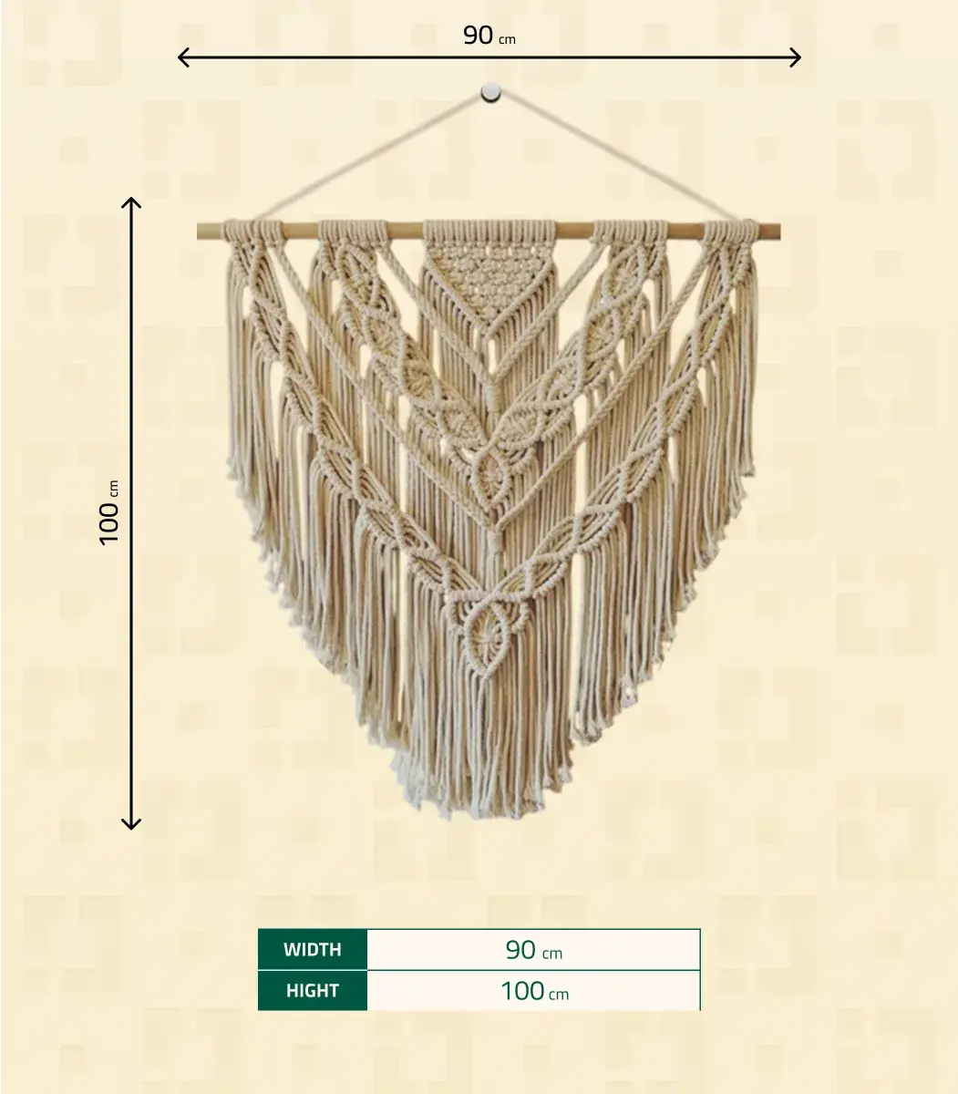 Macrame wall deco-Size-IBTD100100BHMMW000034