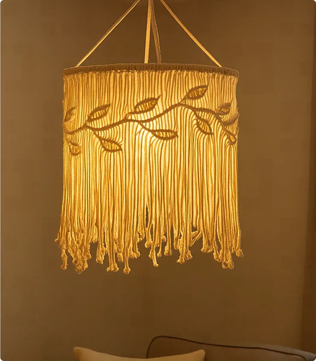 macrame lantern-New Defult-IBT H3050OHLML000004 Macrame Lantern - الصورة 1