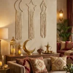 Ramadan Macrame Moon and Star 3 Pcs
