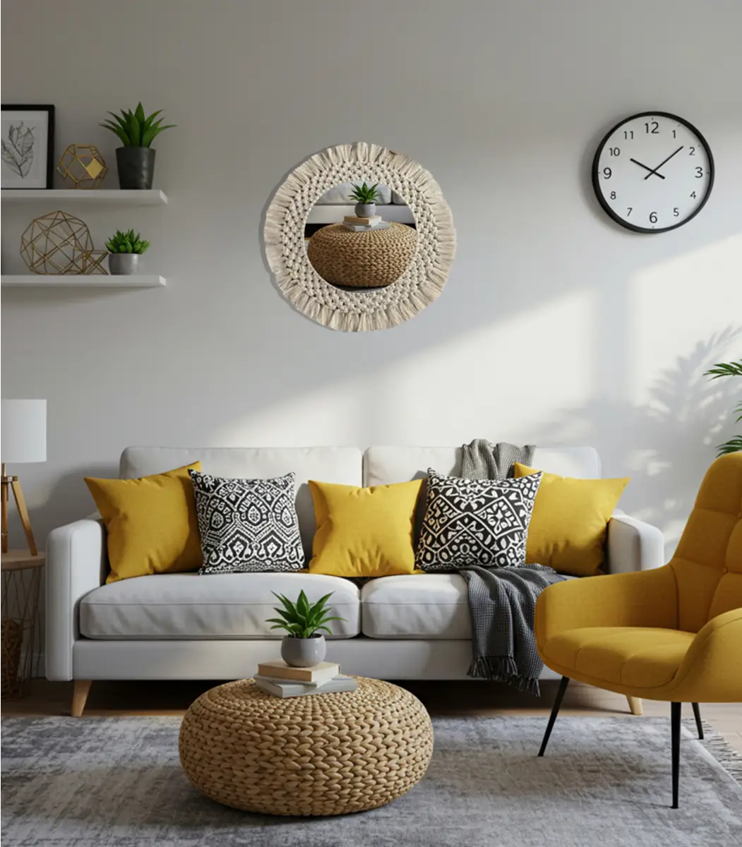 Macrame Mirror -2- IBT3040OLMMM000017