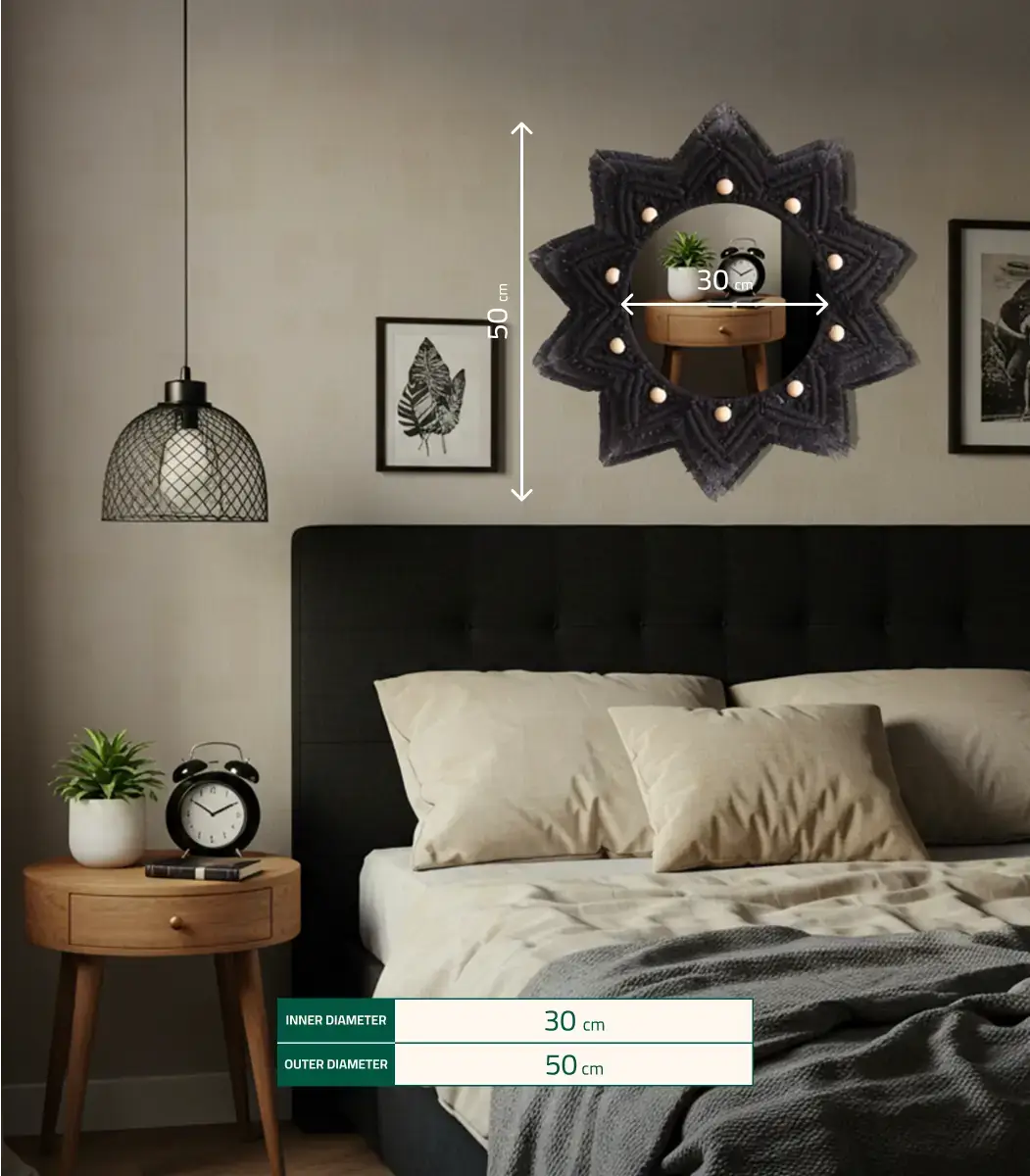 Macrame Mirror -4- IBT3045BLMMM000018