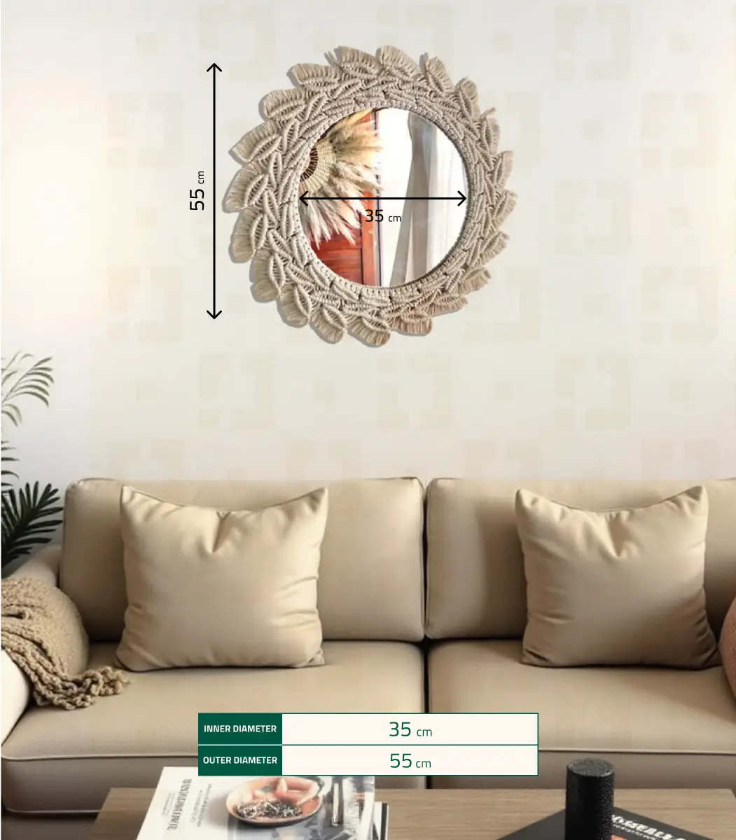 Macrame Mirror -4- IBT5540OLMMM000023