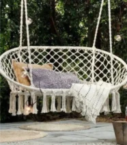 Multi Metal Macrame Swing