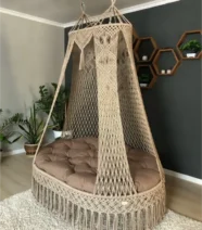 Multi Metal Macrame Swing