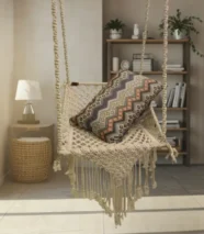 Single Wooden Macrame Swing