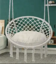 Single Wooden Macrame Swing