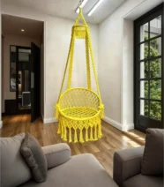 Single Wooden Macrame Swing