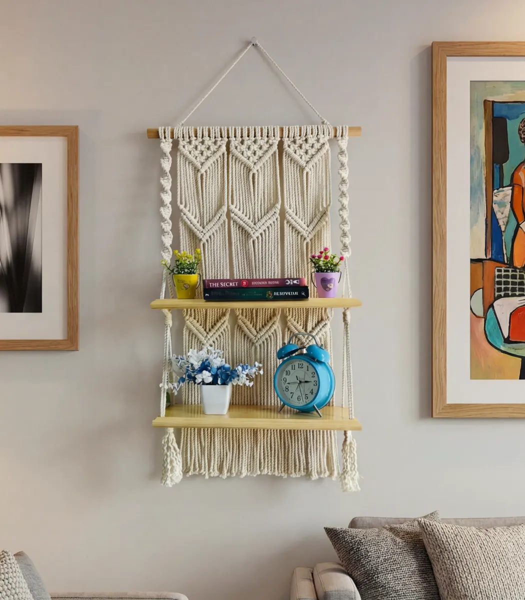 رف مكرمية ٢ مستوى