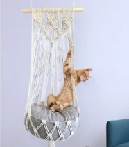 Macrame Hanging Cat Hammock
