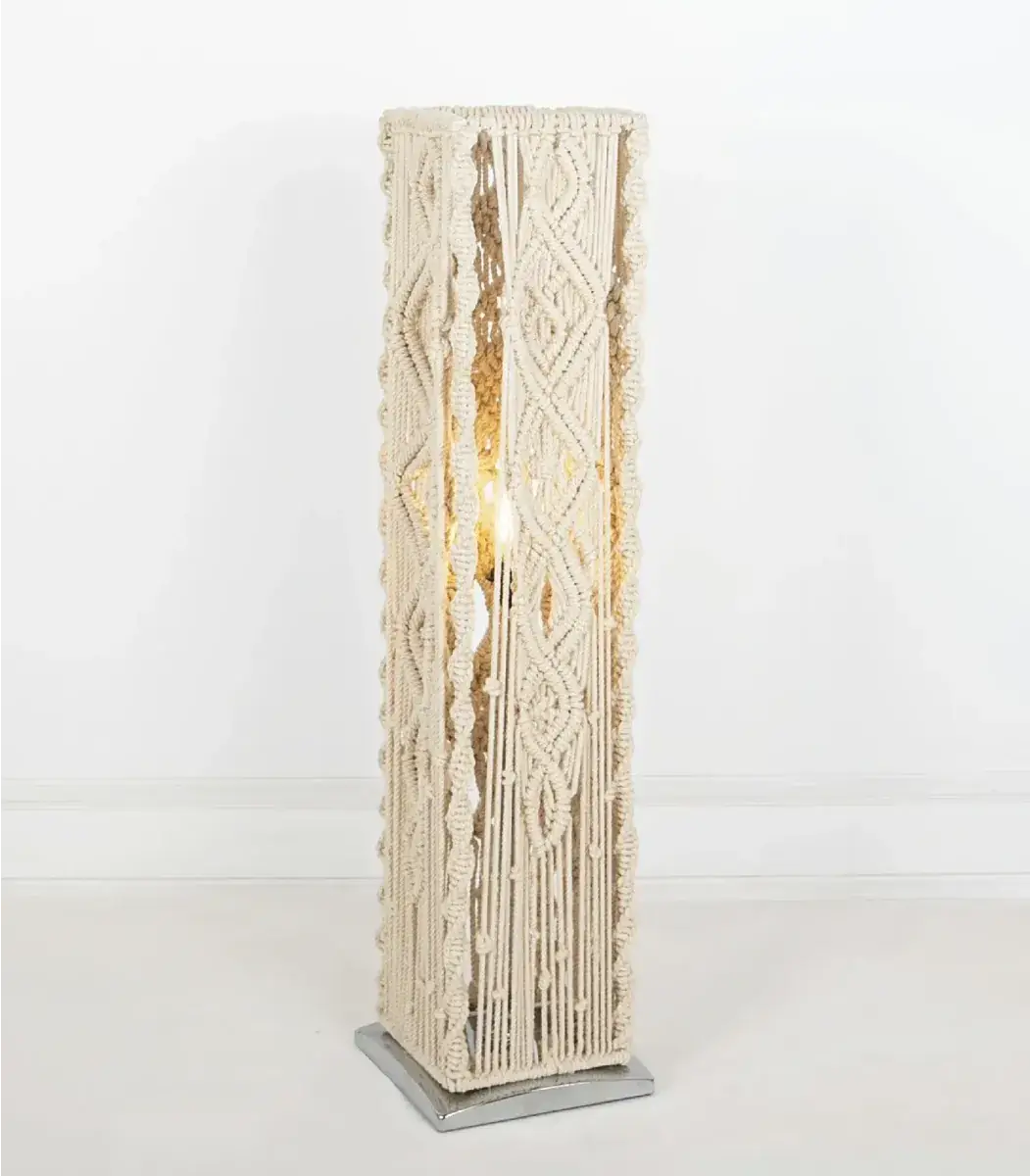 Boho Makrami Floor Lamp