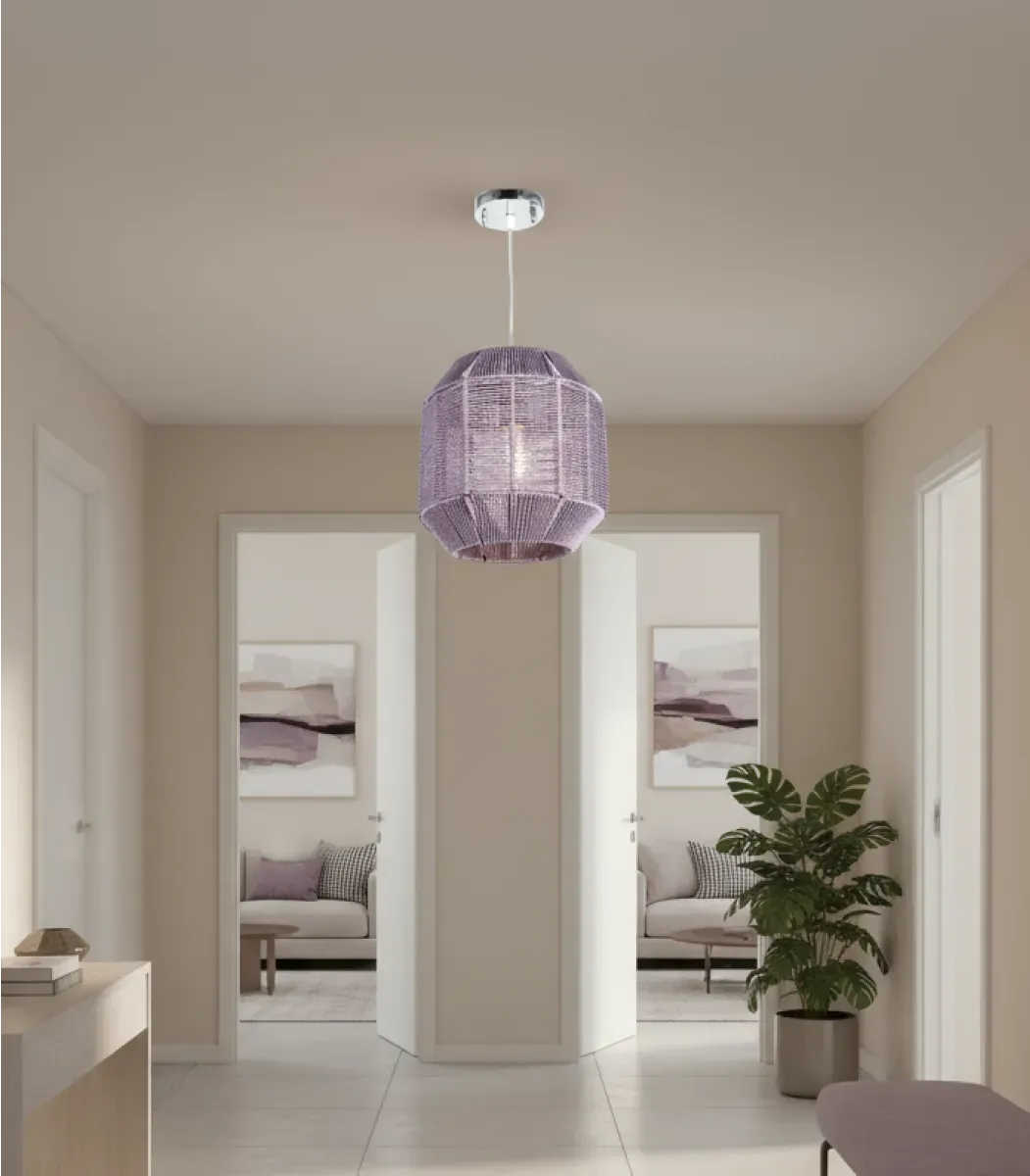 Macrame Ceiling lamp A45-02-IBTCe_Bo_Ma_008N