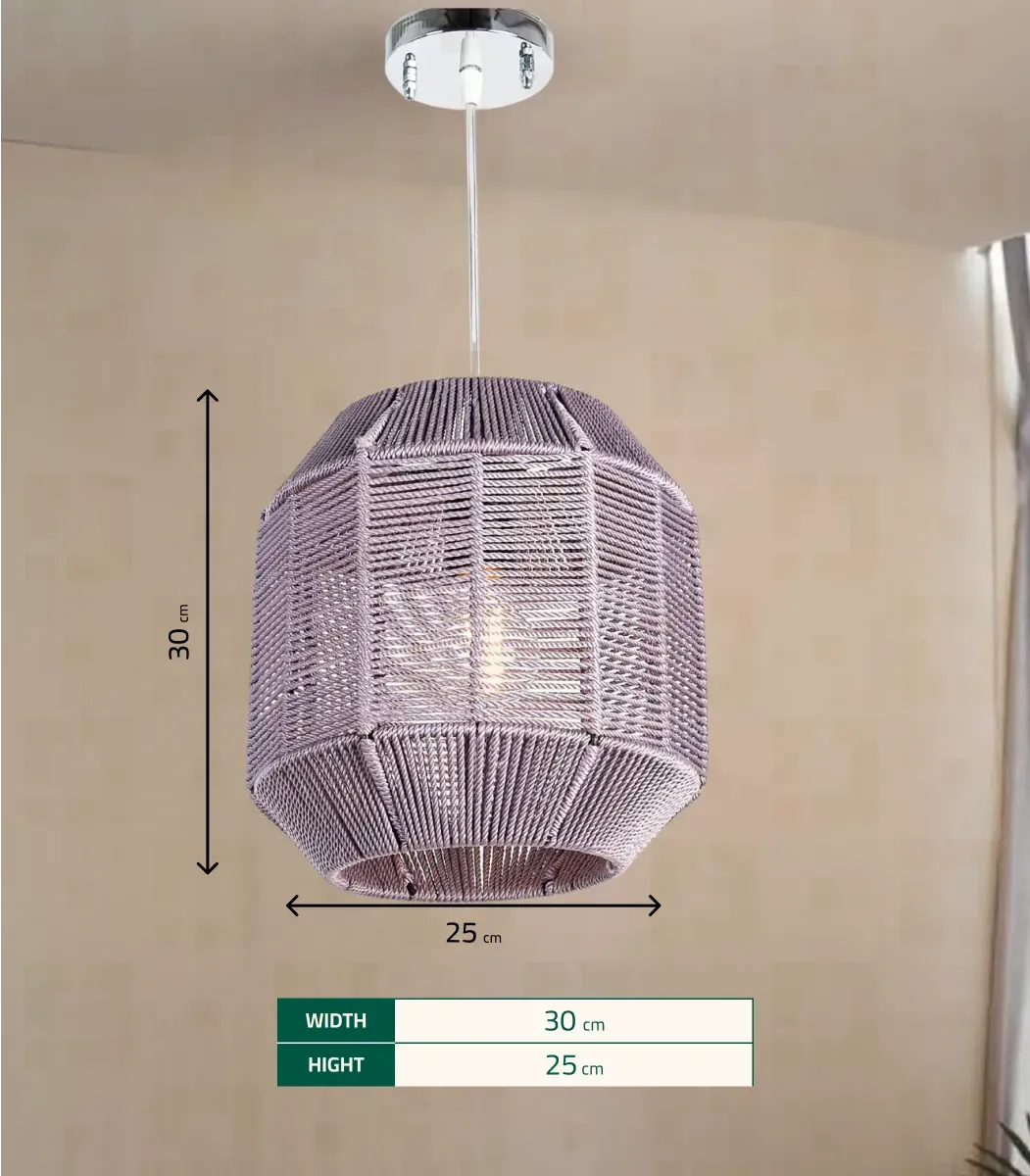 Macrame Ceiling lamp A45-04-IBTCe_Bo_Ma_008N