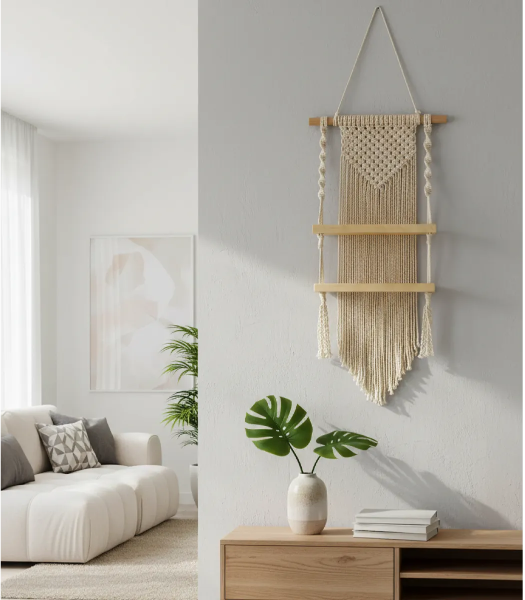 Macrame Shelf  2 Leveles