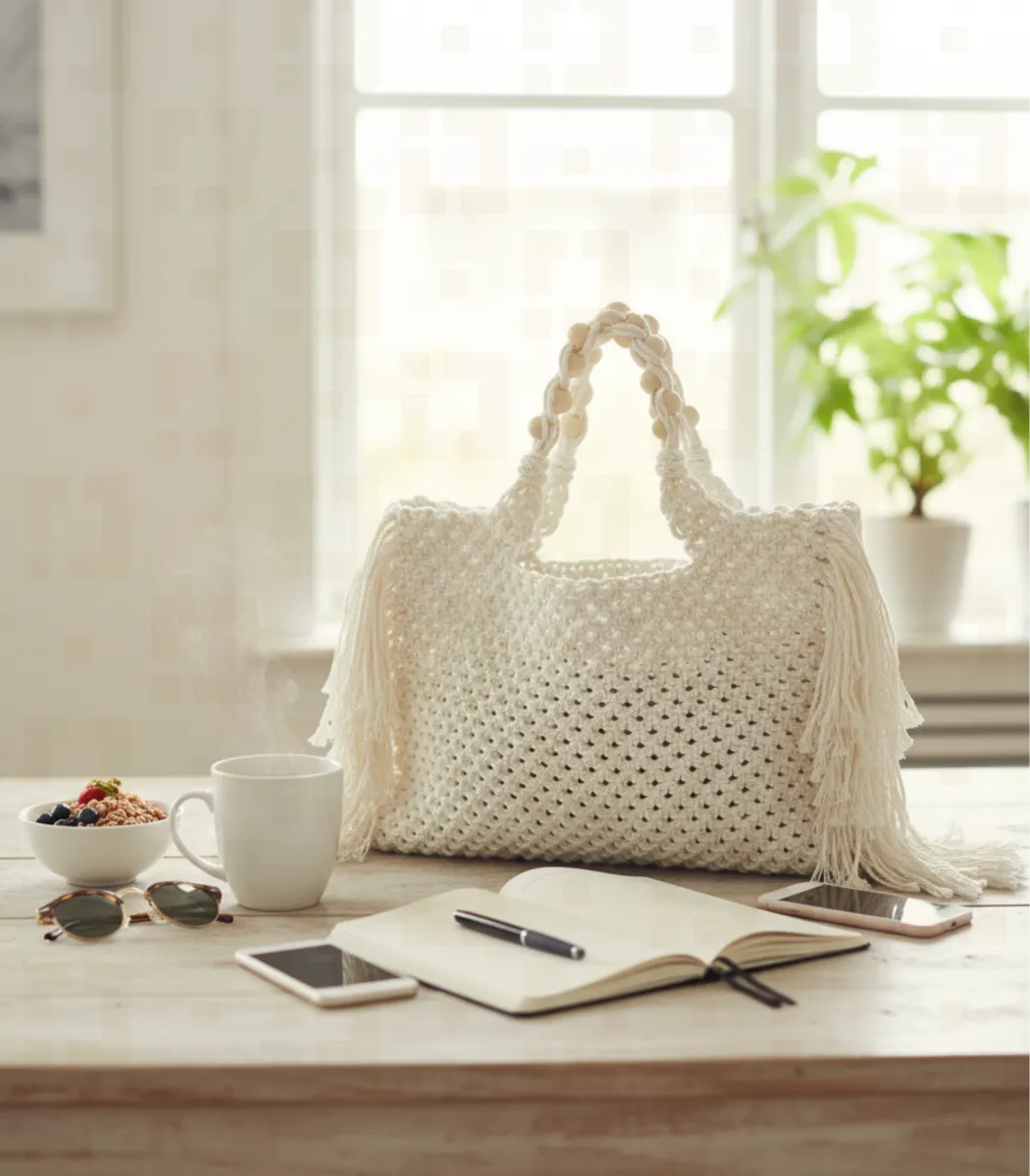 شنطة مكرمية