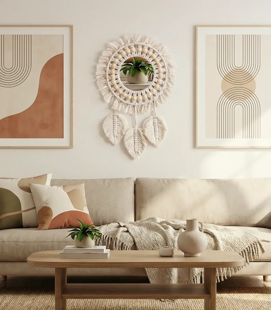 Macrame mirror