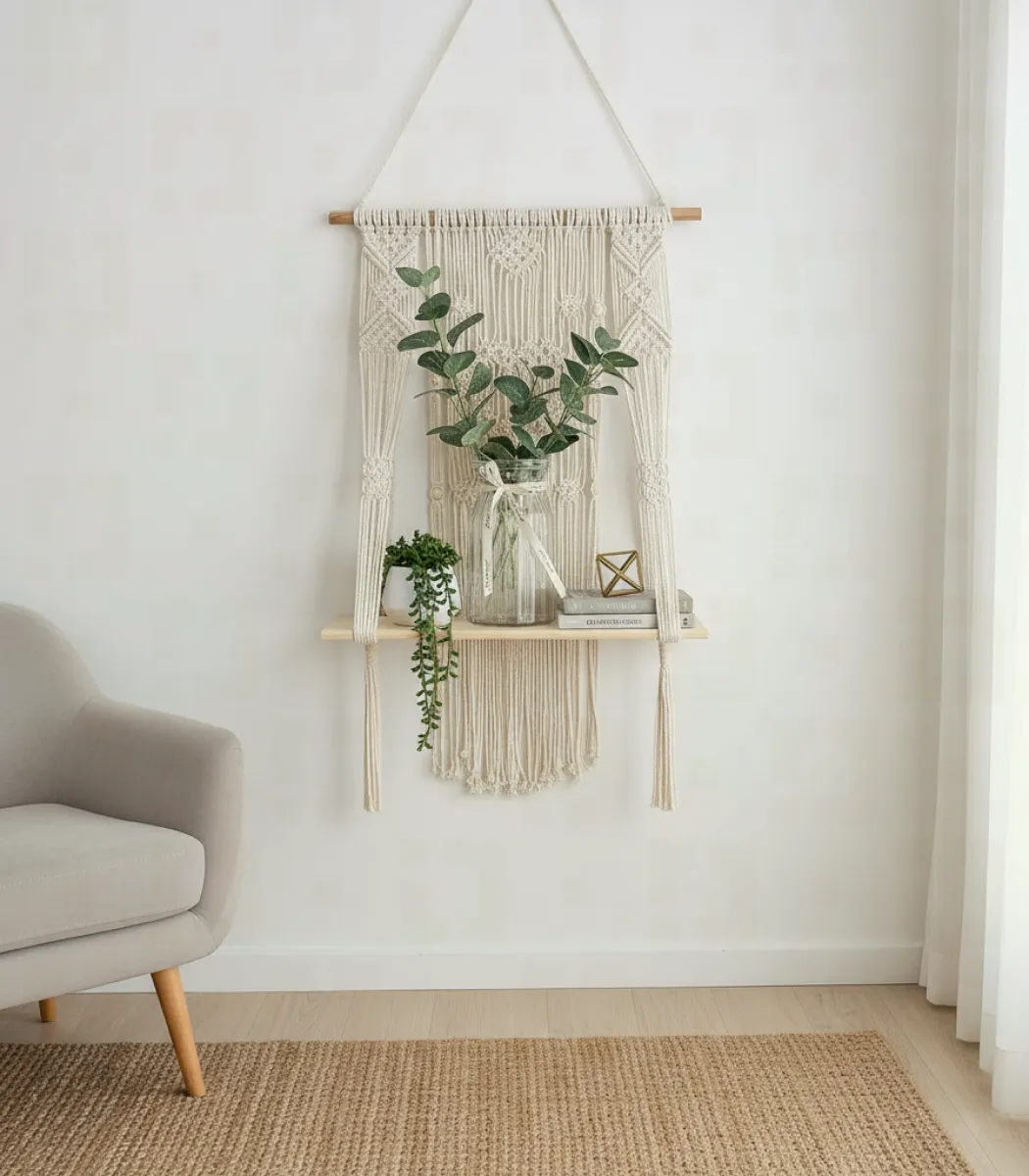 Macrame shelf