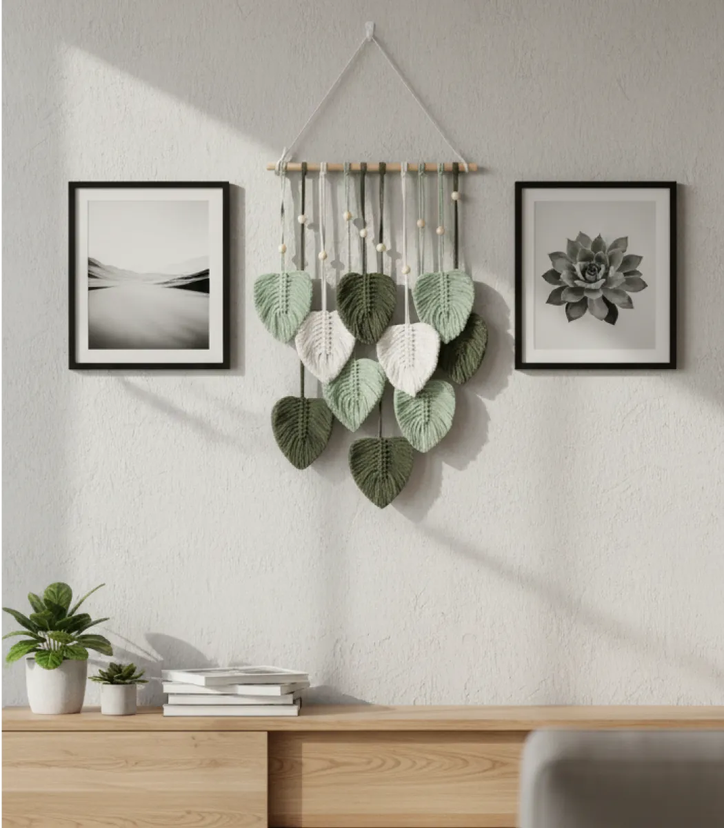 أوراق شجر مكرمية