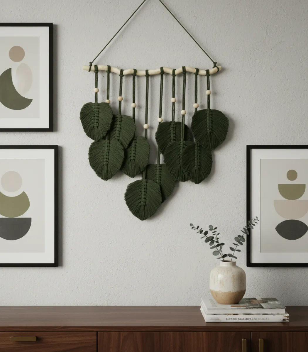 أوراق شجر مكرمية