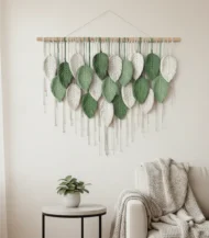 Macrame wall hanging Leaves-01-IBT75100MSMMW000046