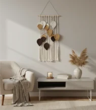 Macrame wall hanging Leaves-02-IBT4080MSMMW000041