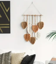 Macrame wall hanging Leaves-02-IBT4080OSMMW000039