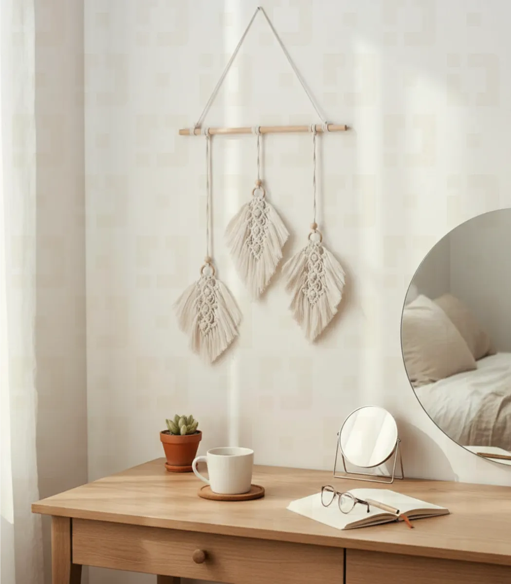 Macrame wall hanging Leaves-02-IBT4595WSMMW000040