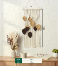 Macrame wall hanging Leaves-03-IBT4080MSMMW000041