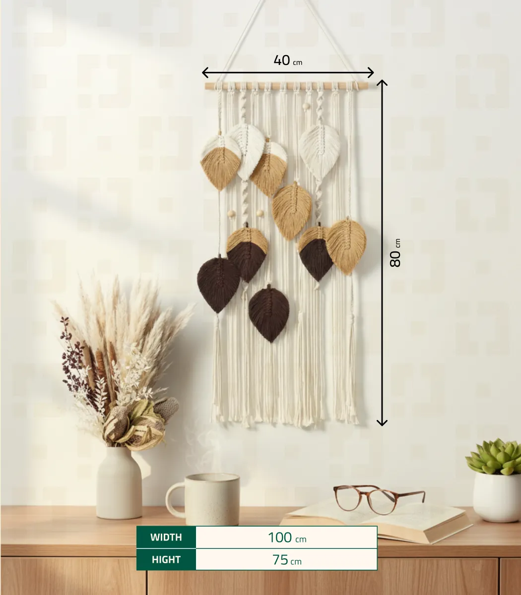 Macrame wall hanging Leaves-03-IBT4080MSMMW000041