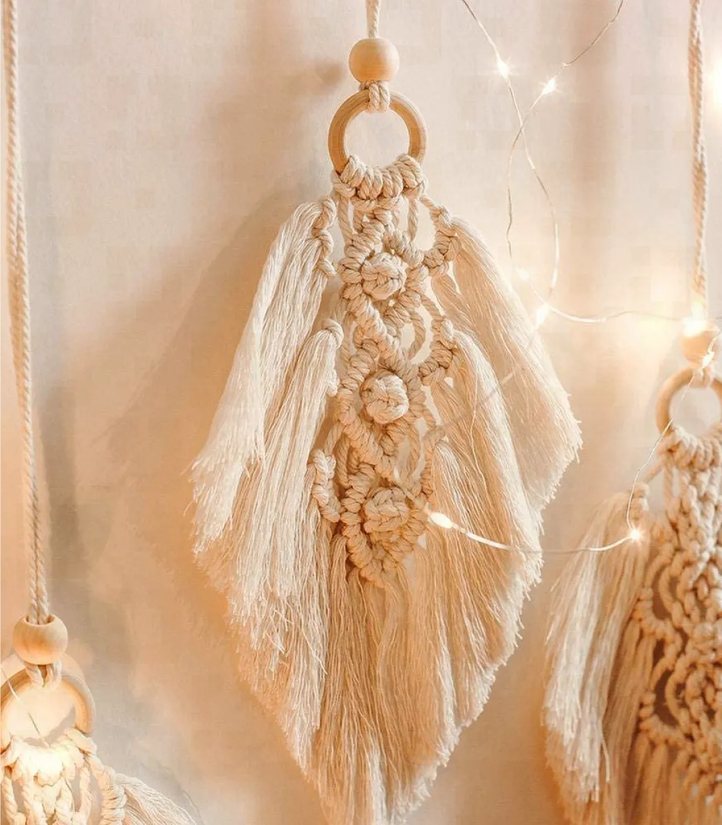 Macrame wall hanging Leaves-03-IBT4595WSMMW000040