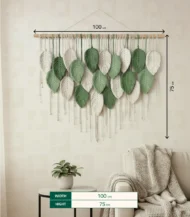 Macrame wall hanging Leaves-03-IBT75100MSMMW000046