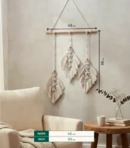 Macrame wall hanging Leaves-04-IBT4595WSMMW000040