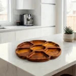 6-Compartment Floral Snack Tray