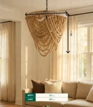 Wooden Bead Pendant Lamp-03-IBTK6050OCLW000003