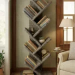 Bamboo wood bookcase