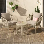 Outdoor set: 2 chairs and a table