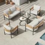 طقم خارجي 2كرسيو 2 كنبه و ترابيزه