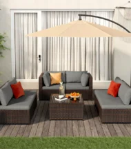 Outdoor set of 4 chairs and a table
