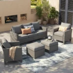 Outdoor corner unit for 7 people