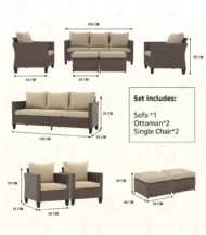 Outdoor corner unit for 7 people - Image 3