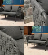 Outdoor set: 1 sofa, 2 chairs, and 2 tables - Image 2