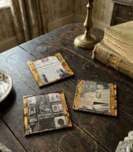 Vintage Photo Coaster Set
