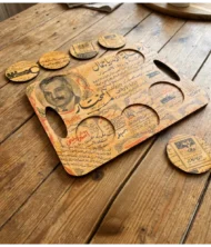 Decoupage Serving Tray with costers
