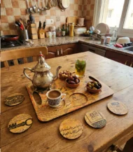 Decoupage Serving Tray with costers - Image 2