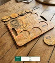 Decoupage Serving Tray with costers - Image 3