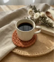 ⁦قاعدة أكواب كروشيه⁩ - الصورة ⁦2⁩